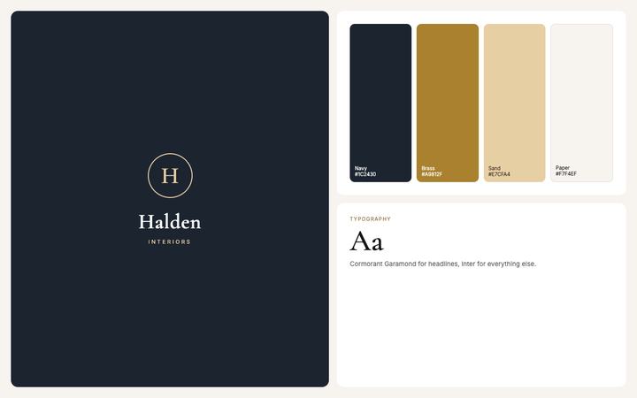 Brand board mock-up