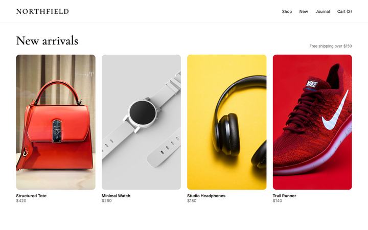 Online store mock-up