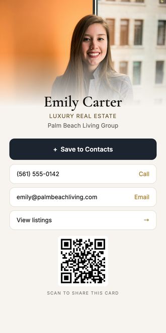 Digital business card mock-up