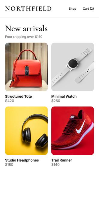 Online store on mobile
